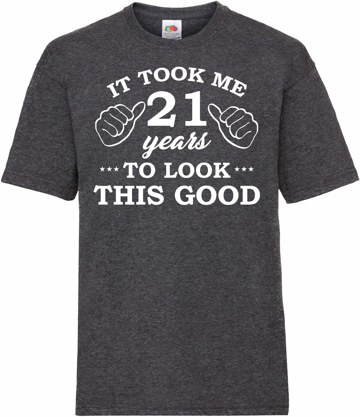 21st Birthday Gifts Mens Heather T Shirt Top Shirt Gift Present Twenty One It Took 21 Years To Look This Good Funny Tee Happy 21st Birthday Graphic Tee – Soft Feel · Perfect For Daily Wear