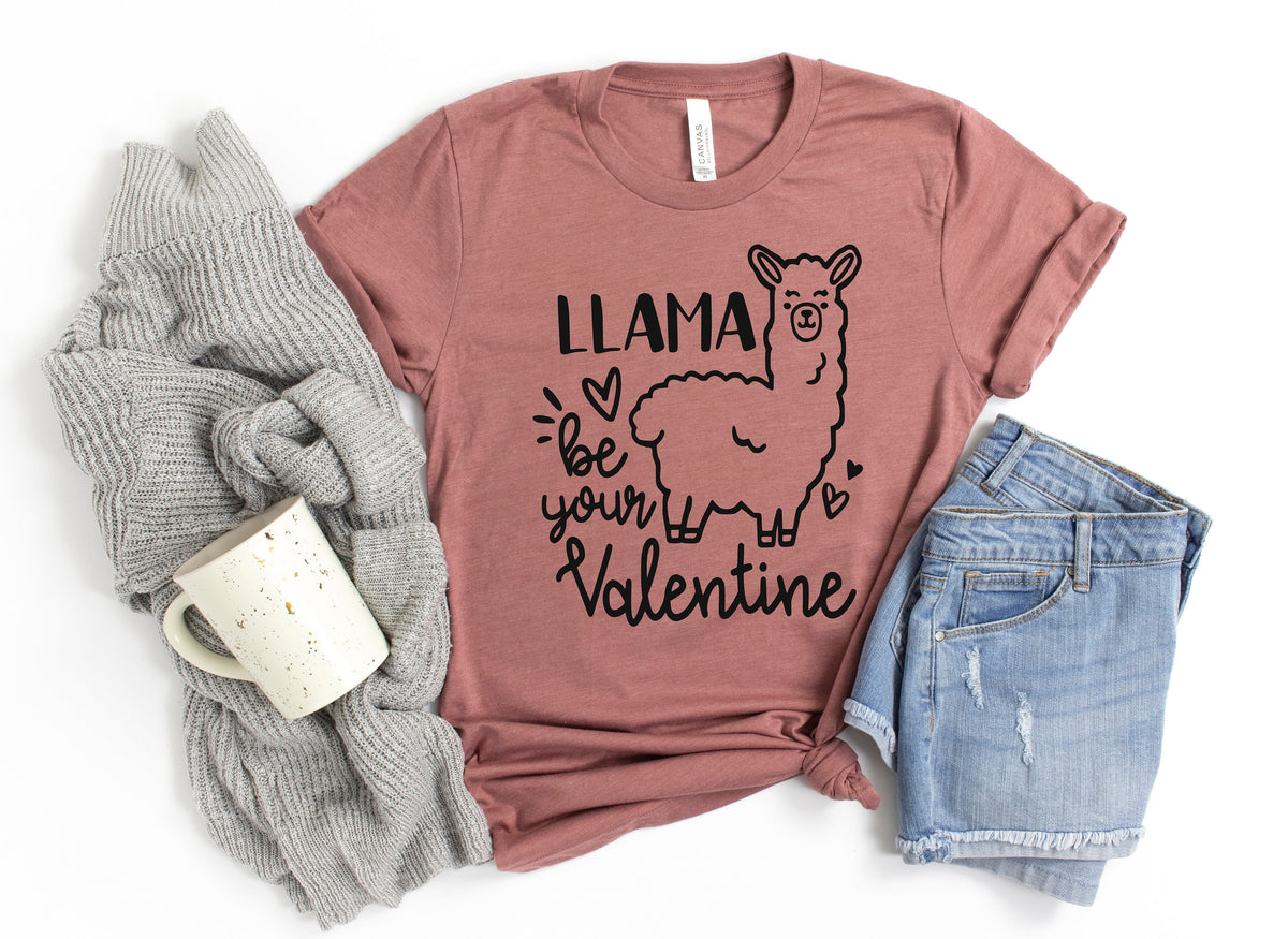 Llama be your Valentine ShirtBoyfriend and Girlfriend Gift Couple Ideas Matching Love Tshirt Valentines Love TshirtCute TeeValentines Graphic Tee – Bold Style · Trending Graphic Apparel