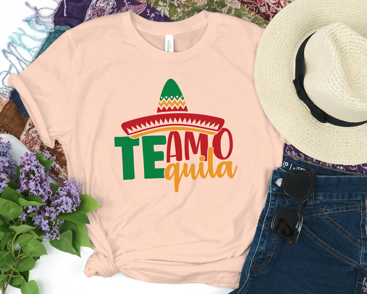 Te Amo Tequila Shirt Party Shirt Day Drinking Shirt Alcohol Shirt Funny Valentines Day Shirt Mexican Shirt Boyfriend Girlfriend Shirts Graphic Tee – Aesthetic Look · Trending Graphic Apparel