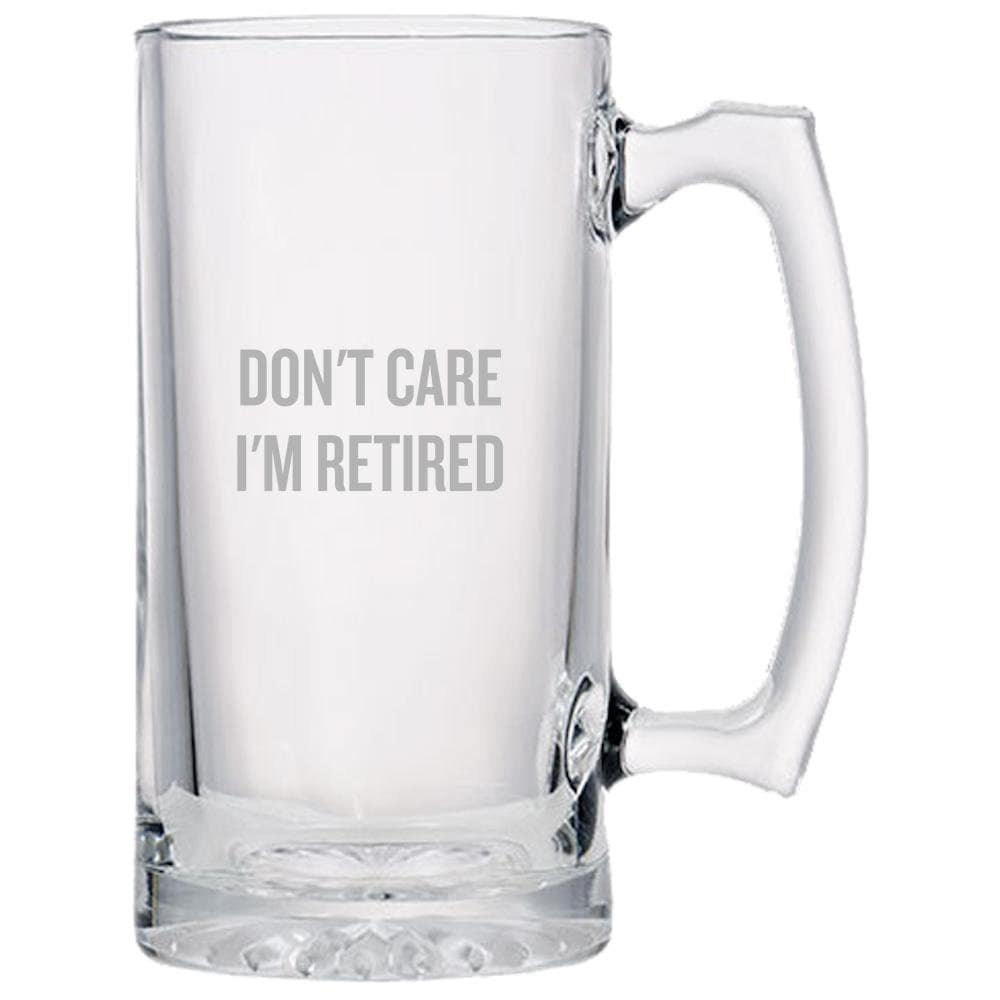 Funny Retirement Beer Glass Retiree Gift Idea Coworker Retirement Gift Retirement Party Don39t Care I39m Retired Beer Mug Graphic Tee – Easygoing Wear · Must-Have Style