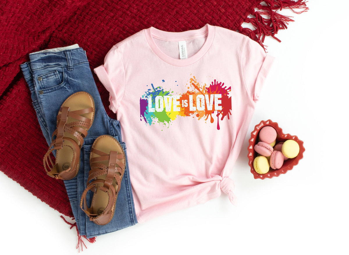 Love is Love Shirts Valentine39s Shirt Valentine39s Day Shirt LGBT Shirt Equality LGBT Outfit Love Wins Rainbow Pride Shirt Graphic Tee – Easygoing Wear · Top Pick For Any Outfit
