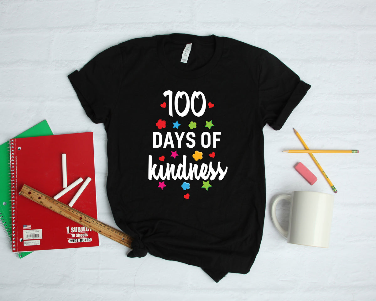 100 Days of Kindness Shirt 100 Days of School TShirt Kids Tee Cute 100th Day of School Shirt Long Sleeve Apparel Gift Graphic Tee – Everyday Comfort · Great Gift For Fans