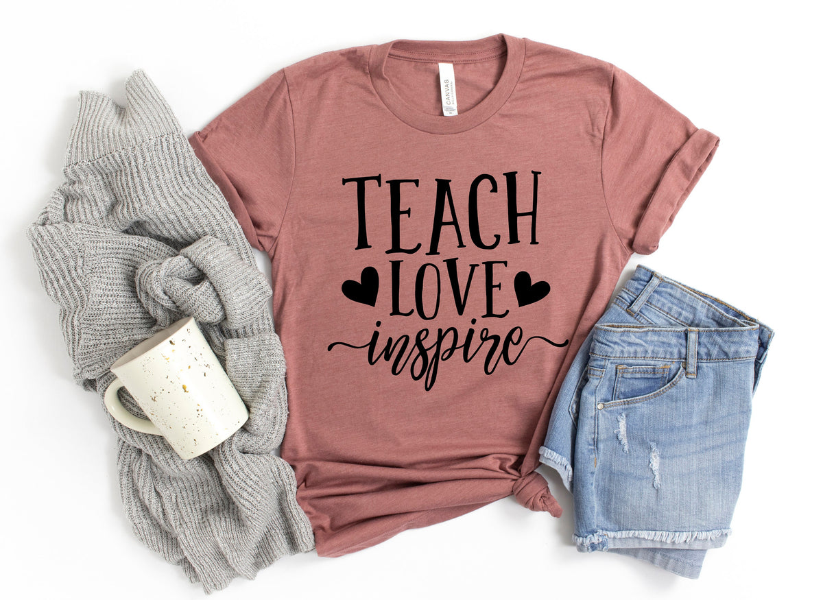 Teach Love Inspire Shirt Teacher Shirt Teacher Appreciation Kindergarten Teacher ShirtKindergarten Teacher TeeKindergarten Teacher Gift Graphic Tee – Easygoing Wear · Great Gift For Fans