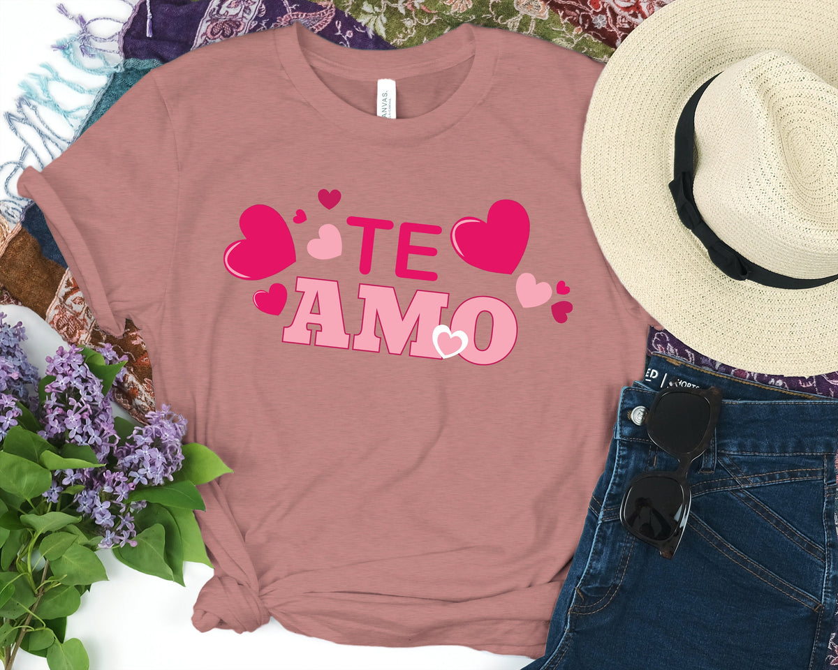 Spanish I Love You Te Amo Shirt Party ShirtFunny Valentines Day Shirt Mexican Shirt Boyfriend Girlfriend ShirtsValentines Day Gif Graphic Tee – Aesthetic Look · Top Pick For Any Outfit