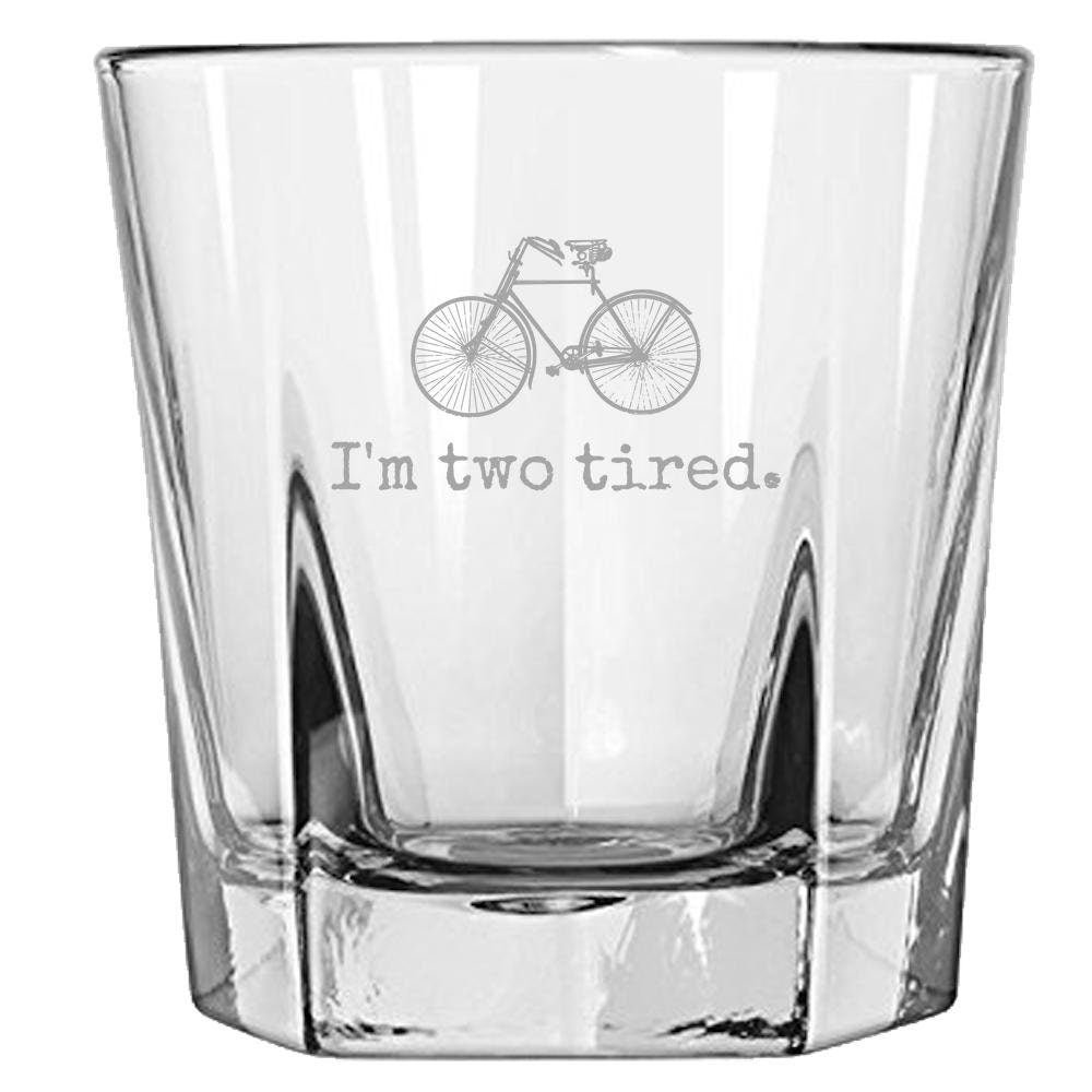 Funny Cycling Gift Bicycle Rider Present Vintage Bicycle Rocks Glass I39m Two Tired Bicycle Whiskey Tumbler Graphic Tee – Easygoing Wear · Top Pick For Any Outfit