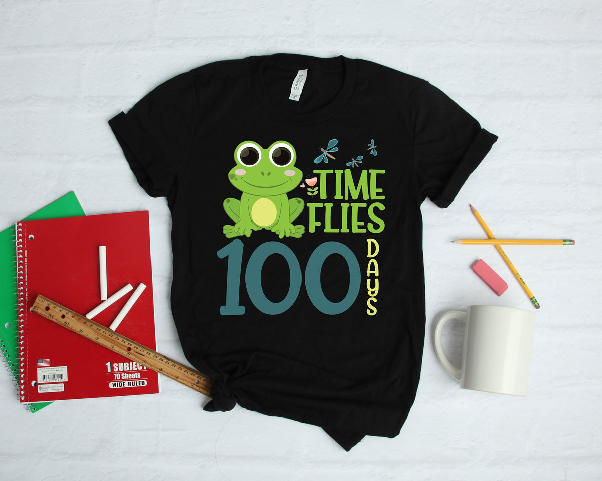 Frog 100 Days of School TShirt Kids Tee Toad Cute 100th Day of School Shirt Hoodie Sweatshirt Long Sleeve Apparel Gift Hoodie – Fan Favorite · Must-Have Style