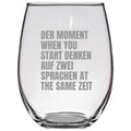 Funny German Teacher Gift German Student Present Funny German Phrase Stemless Wine Glass At The Same Zeit Graphic Tee – Premium Graphic · High-Quality Print
