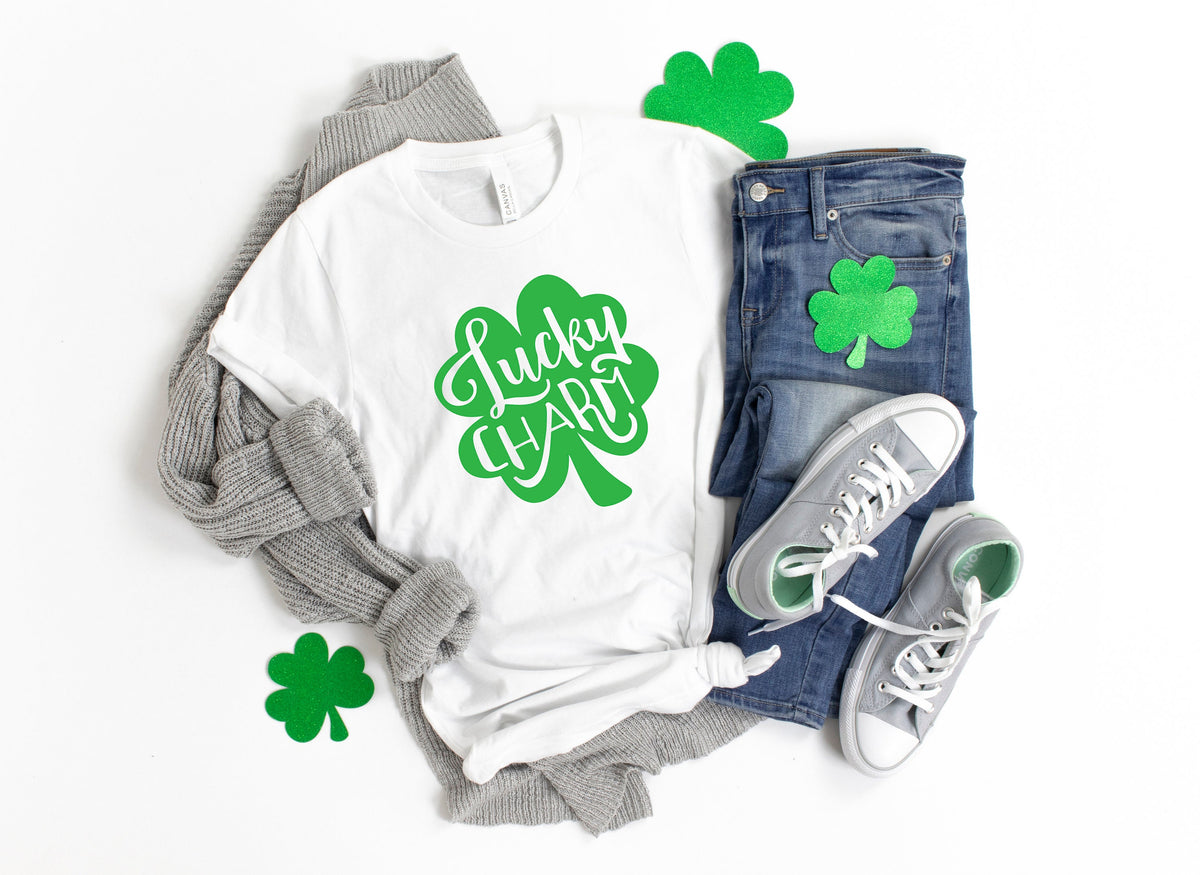 Womens st pattys day shirt shamrock tee lucky charm shirt St Patricks day shirt womens st patricks day shirt irish womens shirt Graphic Tee – Warm & Stylish · Trending Graphic Apparel