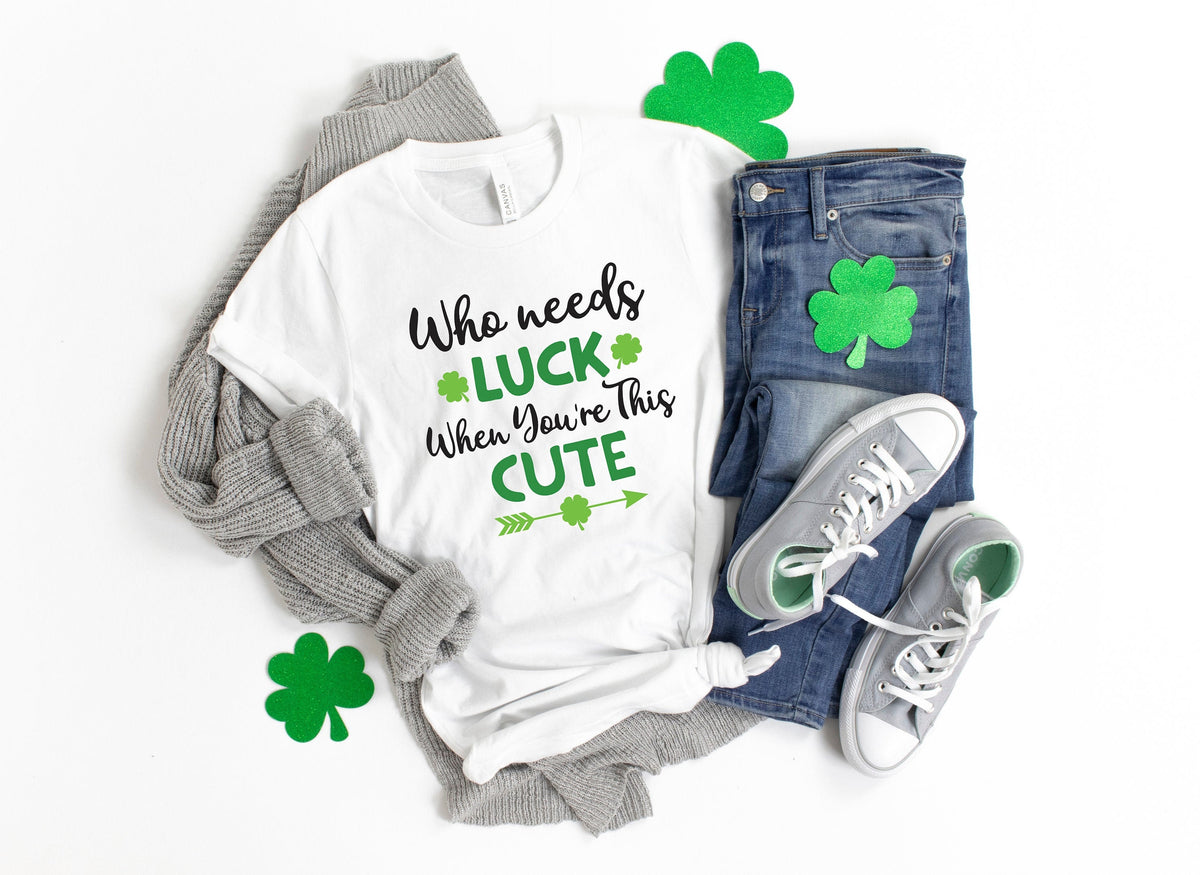 Who Needs Luck When You39re This Cute ShirtLucky ShirtLucky Me ShirtIrish ShirtLeopard Print ShirtKiss Me ShirtSt Patricks Tee Graphic Tee – Warm & Stylish · Trending Graphic Apparel