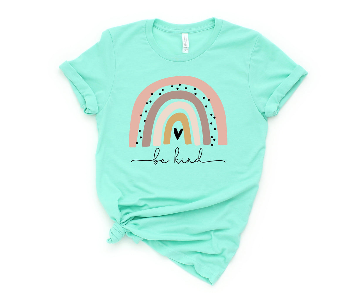 Be Kind Rainbow Shirt Be Kind Shirt Be Kind Tee Rainbow Shirt Language shirt Kindness shirt Rainbow Shirt Cute rainbow Shirt Graphic Tee – Everyday Comfort · Trending Graphic Apparel