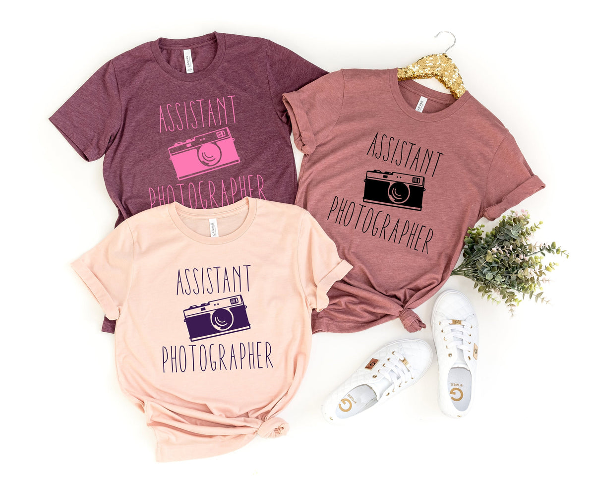 Assistant Photographer ShirtTravel Camera ShirtWedding Photographer GiftPresent for Wedding PhotographerCamera tshirtCute Shirt Graphic Tee – Bold Style · Must-Have Style