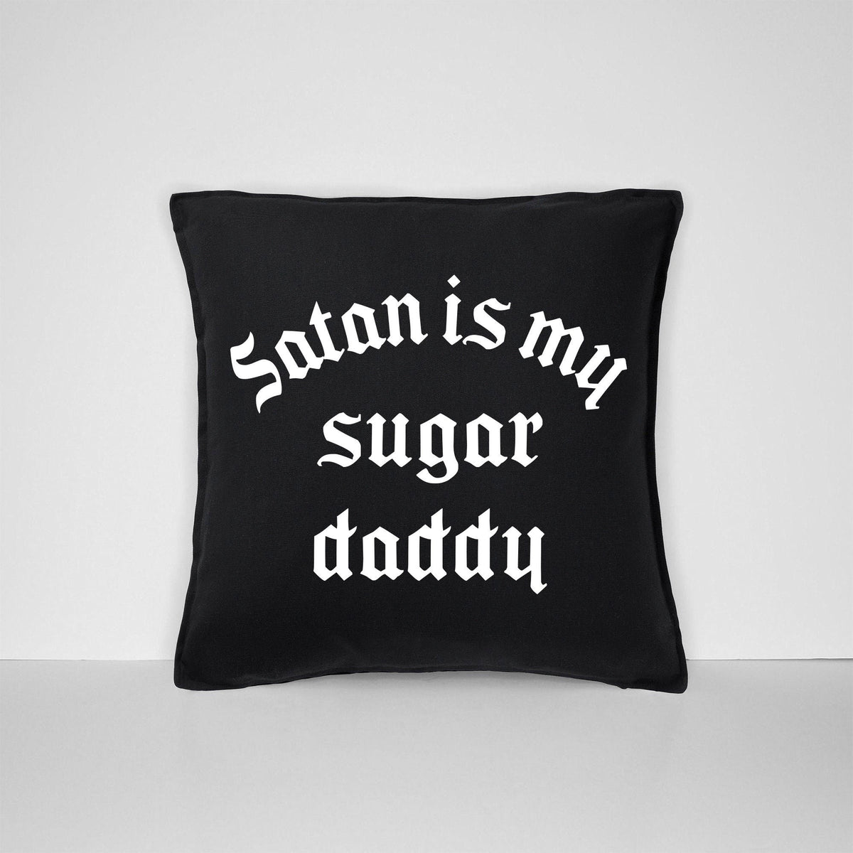 Satan Is My Sugar Daddy Throw Pillow Case Satanic Cushion Cover Goth Decor Black Pillow Cases Gothic Bedding Home Decor Graphic Tee – Everyday Comfort · Must-Have Style