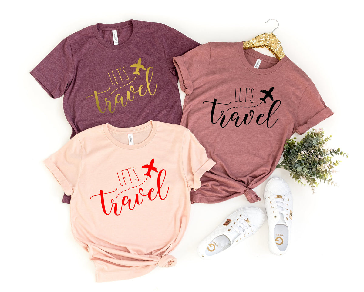 Travel TshirtVacation TeeLets Travel the WorldTravel the World ShirtTravel GiftSummer Vacation Shirts Summer Shirts Graphic Tee – Premium Graphic · Perfect For Daily Wear