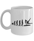Gymnastics Coffee Mug Funny Gymnastics Gift Gymnast Present Idea Evolution Of Humanity Graphic Tee – Bold Style · Top Pick For Any Outfit