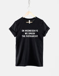 Feminist TShirt On Wednesdays We Smash The Patriarchy Shirt Female Empowerment Feminism Slogan T Shirts Graphic Tee – Bold Style · Perfect For Daily Wear