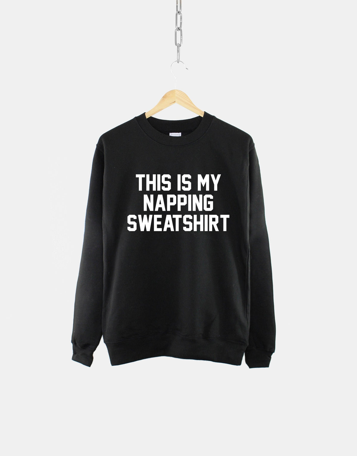 This Is My Napping Crew Neck Sweatshirt Jumper Sweatshirt – Premium Graphic · High-Quality Print
