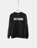 Witching Goth Girl Crew Neck Sweatshirt Halloween Sweater Sweatshirt – Cozy Vibes · High-Quality Print