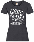 Mothers Day Gifts Gift For Mum Glitter Dirt Mom Of Both Ladyfit Heather TShirt Gifts For Mum Gifts For Mam Mothers Day Gift Graphic Tee – Soft Feel · Great Gift For Fans