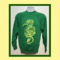 Vintage printed novelty green sweatshirt quot ying yang snake quot Size medium Sweatshirt – Cozy Vibes · Must-Have Style