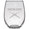 Gift For Flutist Flute Stemless Wine Glass Fear The Flutes Band Player Gift Marching Band Graphic Tee – Bold Style · Trending Graphic Apparel