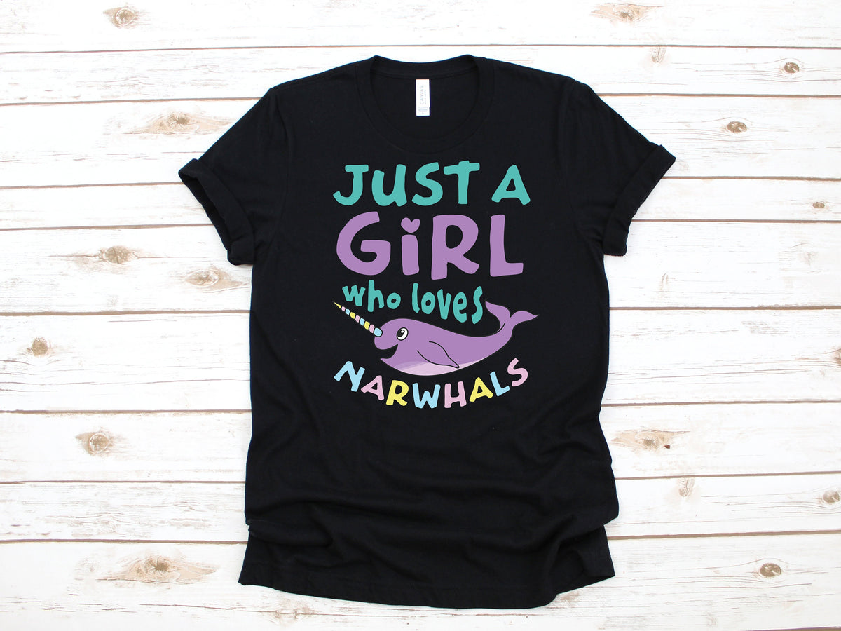 Girl Who Loves Narwhals Shirt Cute Narwhal TShirt Long Sleeve Sweatshirt Hoodie Tank Top Hoodie – Feel-Good Design · Top Pick For Any Outfit