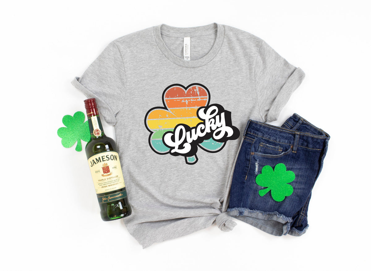 Shamrock ShirtSt Patricks Day ShirtLucky ShirtRainbow ShirtRetro Lucky Me ShirtIrish ShirtWatercolor ShirtSt Patricks Tee Graphic Tee – Soft Feel · Must-Have Style