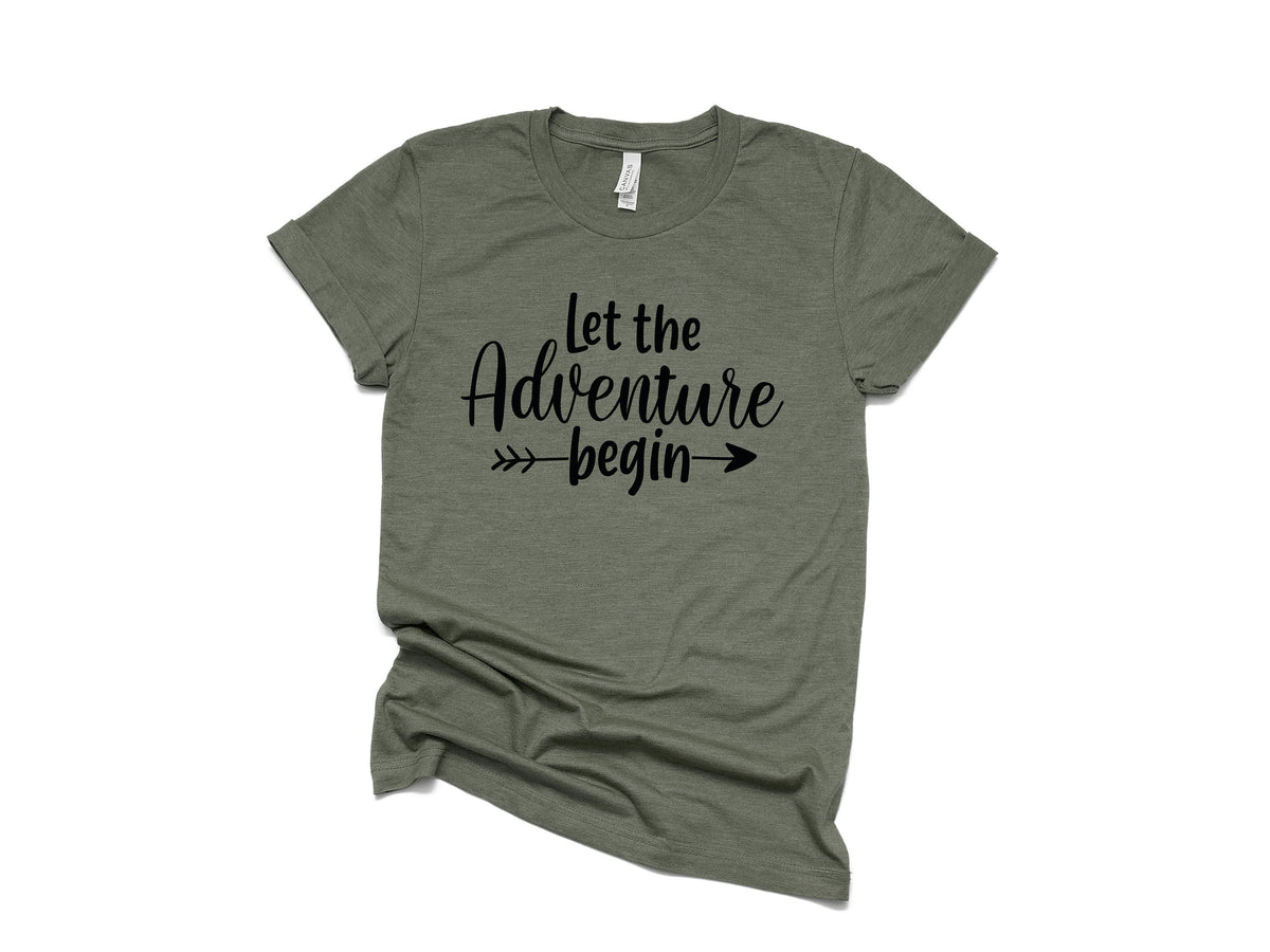Let the Adventure Begin ShirtCamping ShirtCamping TeeCamping GiftCamper ShirtCamp Squad shirtMatching Friends Camping ShirtRoad Trip Graphic Tee – Bold Style · Trending Graphic Apparel