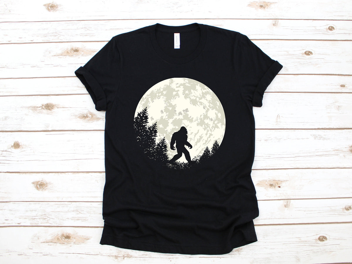 Bigfoot Moon TShirt Sasquatch Tank Top Funny Bigfoot Hoodie Long Sleeve Apparel Gift Hoodie – Easygoing Wear · Top Pick For Any Outfit