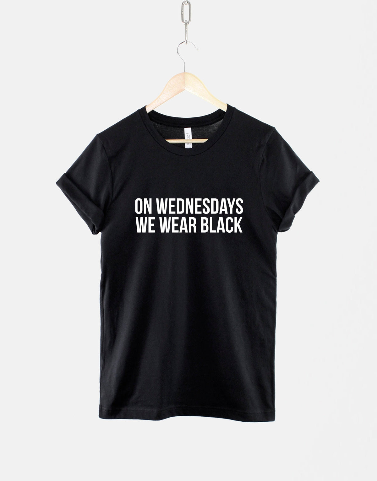 On Wednesdays We Wear Black Goth TShirt Gothic Black Fashion Slogan T Shirt Graphic Tee – Premium Graphic · Trending Graphic Apparel