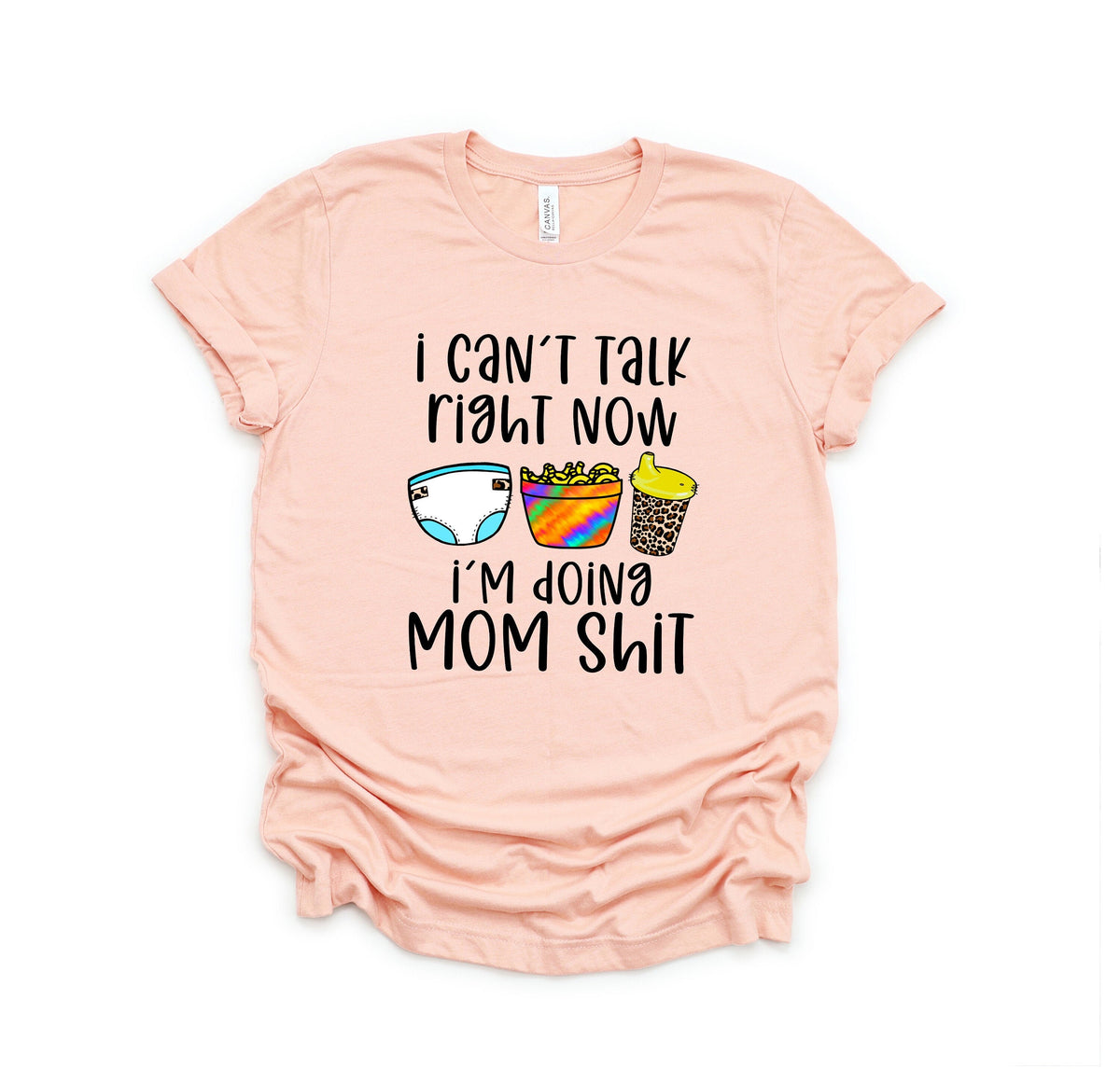 Cant talk right now Im doing mom stuff funny mama TeeMother39s Day Gift ShirtGift for MomNew Mom GiftBaby AnnouncementFuture Mom Gift Graphic Tee – Everyday Comfort · Trending Graphic Apparel