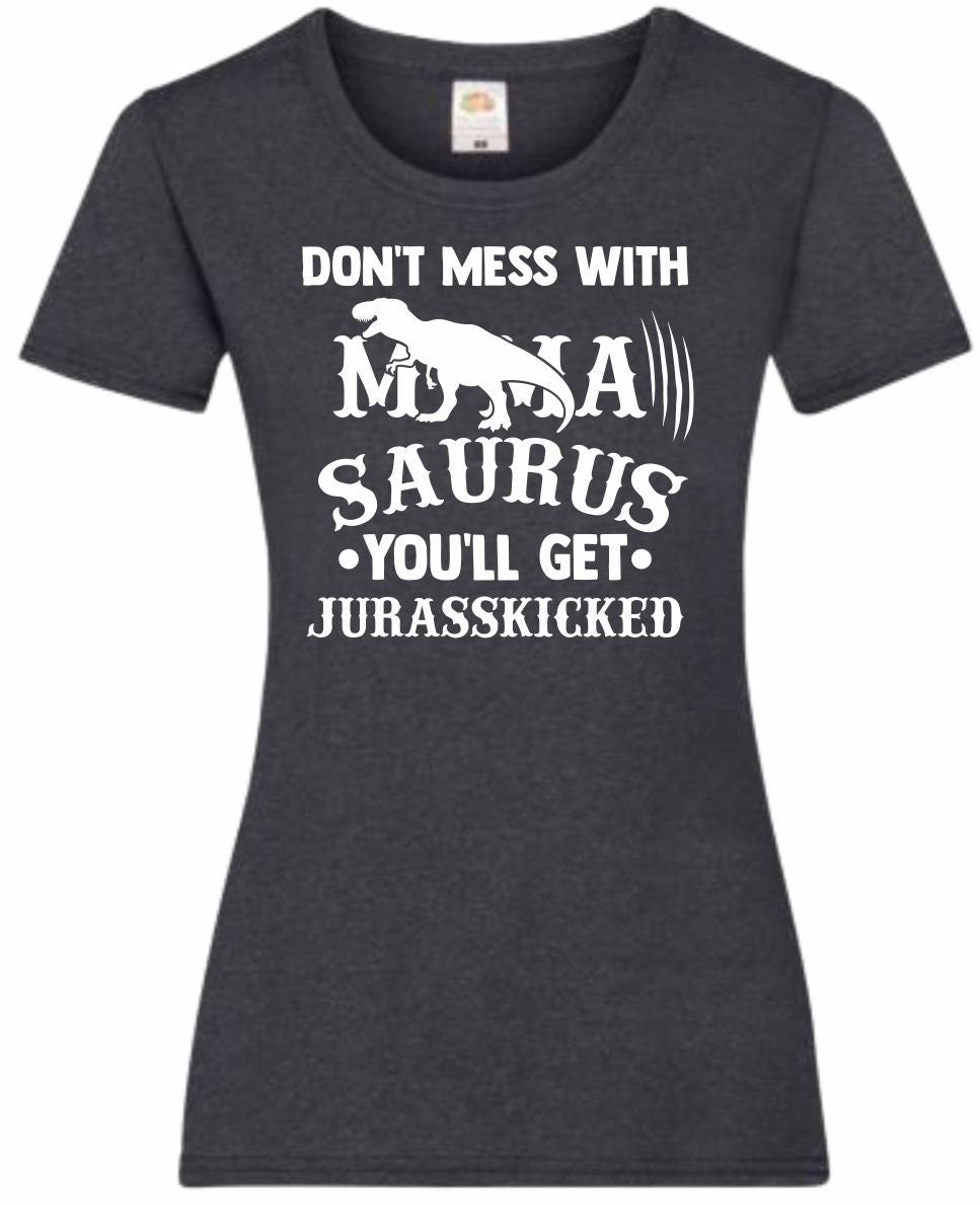 Mothers Day Gifts Gift For Mum Dont Mess With Mama Saurus Ladyfit Heather TShirt Gifts For Mum Gifts For Mam Mothers Day Gift Graphic Tee – Aesthetic Look · Top Pick For Any Outfit