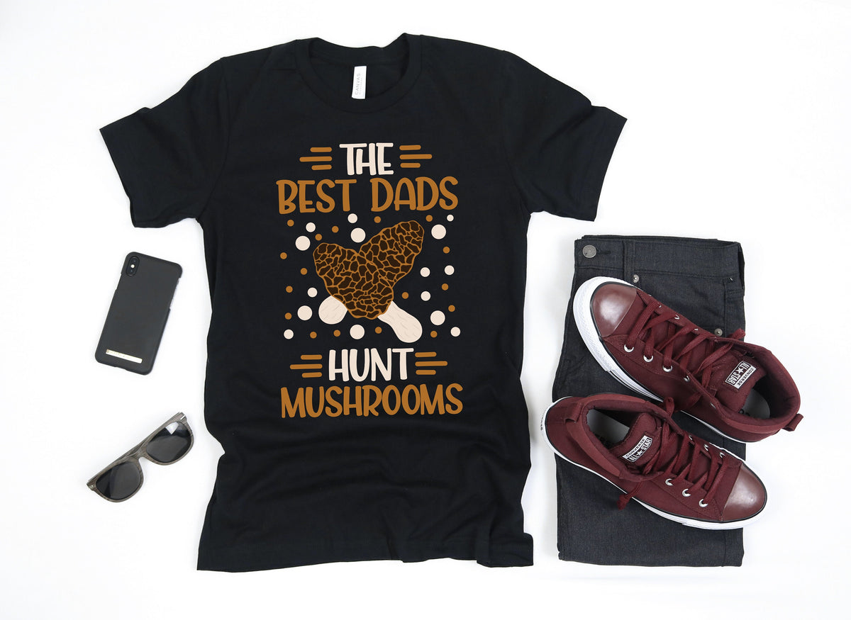 Best Dads Hunt Mushrooms TShirt Funny Mushroom Shirt Mushrooms Long Sleeve Mycologist Sweatshirt Mycology Morels Hoodie Fathers Day Hoodie – Everyday Comfort · Great Gift For Fans