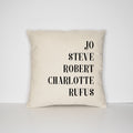 Family Names Throw Pillow Case Personalized Family Name Cushion Cover Families Names Cushion Cover Custom Family Cushion Covers Graphic Tee – Everyday Comfort · Perfect For Daily Wear