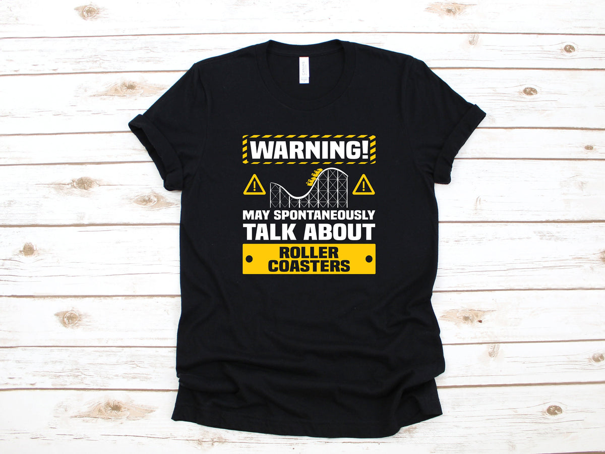 Warning Rollercoasters Shirt Funny Rollercoaster TShirt Theme Park Shirt Long Sleeve Sweatshirt Coasters Hoodie Tank Top Hoodie – Cozy Vibes · Must-Have Style