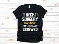 Neck Surgery TShirt Funny Neck Literally Screwed Surgery Gift Get Well Soon Gift Hoodie Sweatshirt Long Sleeve Hoodie – Feel-Good Design · Perfect For Daily Wear