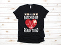 Heart Attack TShirt Open Heart Surgery Shirt All Patched Up Funny Bypass Surgery Gift Get Well Soon Hoodie Sweatshirt CHD Awareness Hoodie – Bold Style · Great Gift For Fans