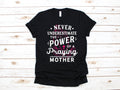 Never Underestimate a Praying Mother Shirt Funny Christian Mothers Day TShirt Catholic Mom Gift Long Sleeve Sweatshirt Hoodie Tank Top Hoodie – Aesthetic Look · Perfect For Daily Wear