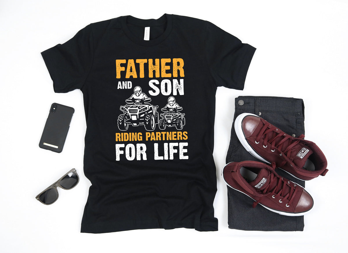 ATV Father and Son TShirt Dad ATV TShirt 4Wheeler Long Sleeve Four Wheeler Sweatshirt ATV Rider Children Kids Tees Hoodie Hoodie – Feel-Good Design · Must-Have Style