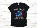 Betta Fish TShirt Fish Make Life Betta Shirt Tank Top Betta Aquarium Hoodie Sweatshirt Long Sleeve Apparel Gift Hoodie – Warm & Stylish · High-Quality Print
