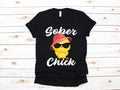 Sober Chick TShirt Sober Women Funny Sobriety Shirt Sobriety AA Tank Top Hoodie Sweatshirt Long Sleeve Apparel Gift Hoodie – Premium Graphic · Trending Graphic Apparel