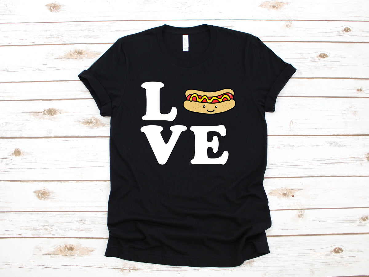 Love Hotdog TShirt Cute Hotdog Shirt Tank Top Hoodie Long Sleeve Sweatshirt Hoodie – Aesthetic Look · Trending Graphic Apparel