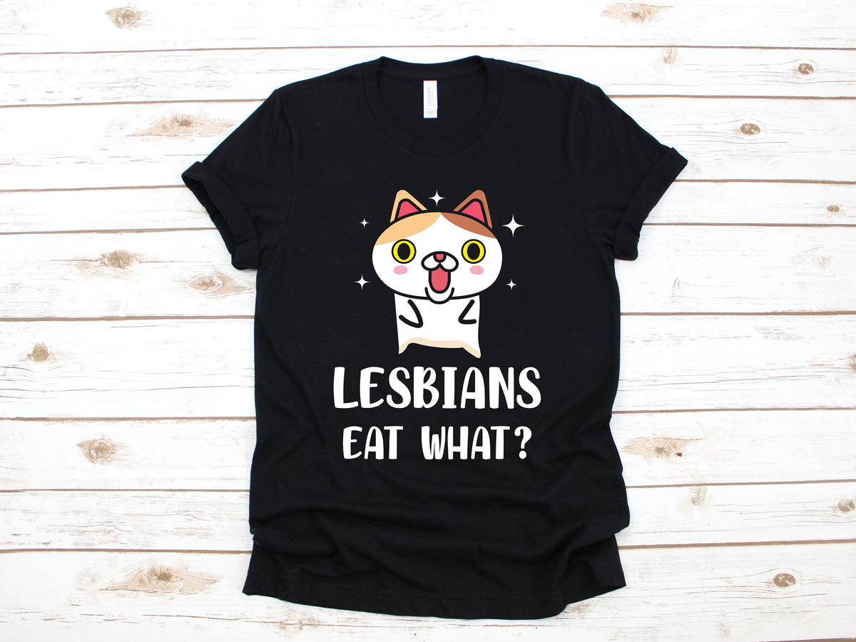 Lesbians Eat What TShirt Funny Cat Lesbian Shirt Gay Pride Tank Top Hoodie Sweatshirt Long Sleeve Apparel Gift Hoodie – Cozy Vibes · Top Pick For Any Outfit