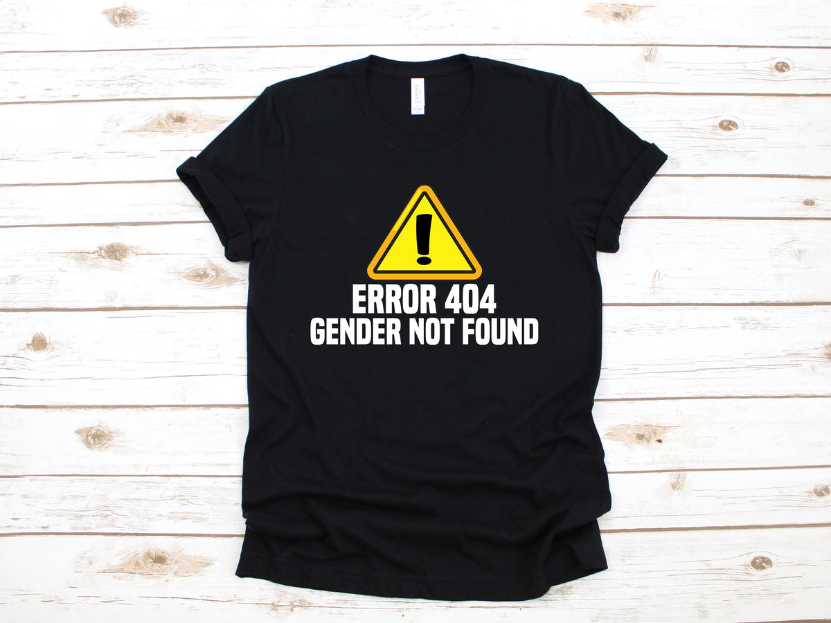 Error 404 Gender Not Found TShirt Funny NonBinary Shirt Agender Gay Pride Tank Top Hoodie Sweatshirt Long Sleeve Apparel Gift Hoodie – Soft Feel · Top Pick For Any Outfit