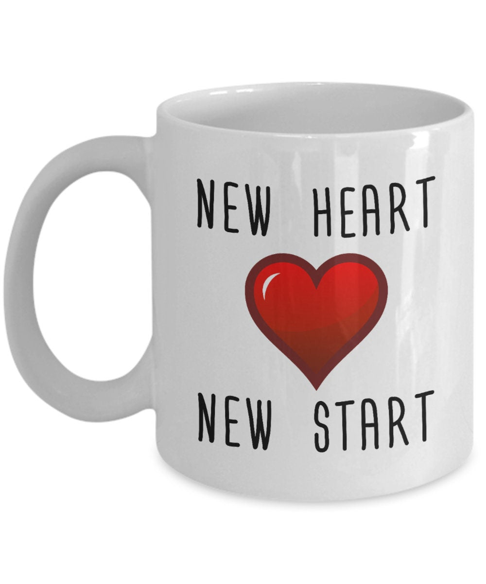 Heart Transplant Gift Heart Recipient Present Heart Transplant Ceramic Mug New Heart New Start Graphic Tee – Feel-Good Design · High-Quality Print