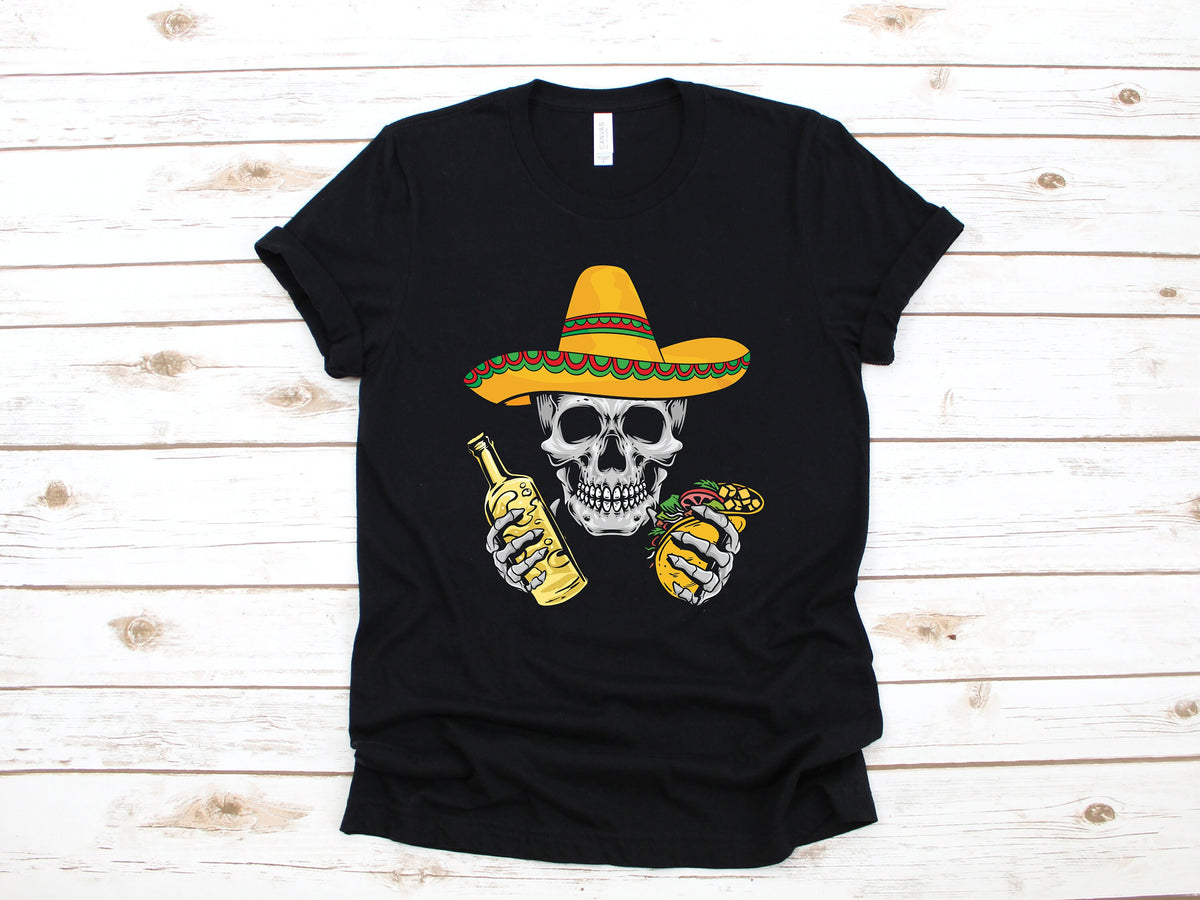 Skull Taco Beer Shirt Cinco De Mayo TShirt Sombrero Skull Tank Top Hoodie Sweatshirt Long Sleeve Child Hoodie Apparel Gift Hoodie – Aesthetic Look · Great Gift For Fans