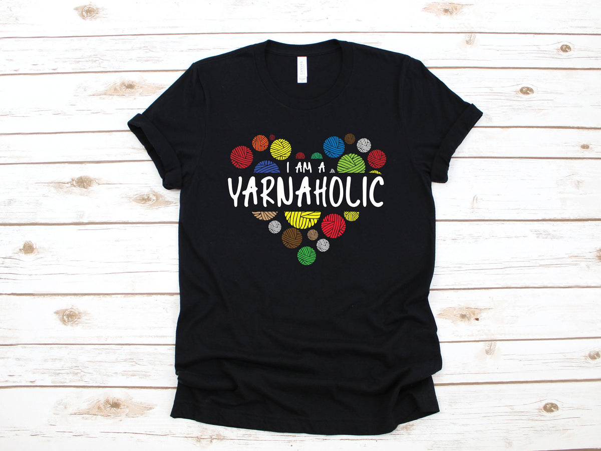 Yarnaholic Shirt Funny Yarn Knit TShirt Quilting Knitter Long Sleeve Sewing Sweatshirt Quilter Hoodie Tank Top Hoodie – Aesthetic Look · High-Quality Print