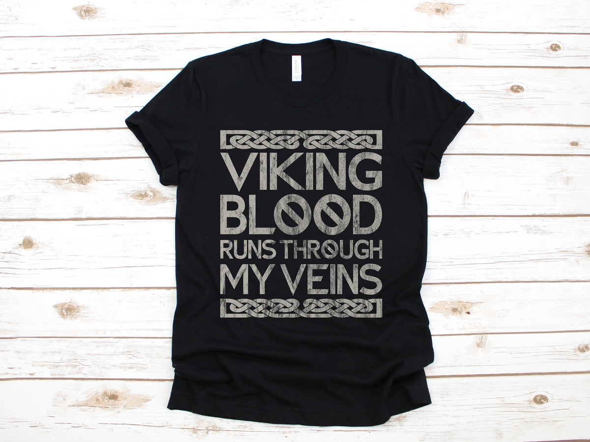 Viking TShirt Viking Blood Shirt Nordic Shirt Norse Viking Valhalla Tee Valknut Tank Top Hoodie Sweatshirt Long Sleeve Hoodie – Bold Style · Top Pick For Any Outfit
