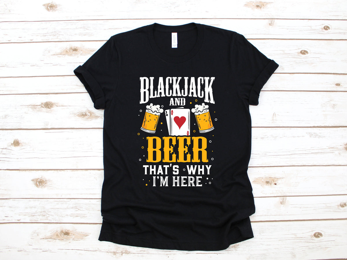 Blackjack and Beer TShirt Funny Casino Tank Top Gambling Hoodie Gambler Sweatshirt Blackjack Player Long Sleeve Apparel Gift Hoodie – Easygoing Wear · Must-Have Style