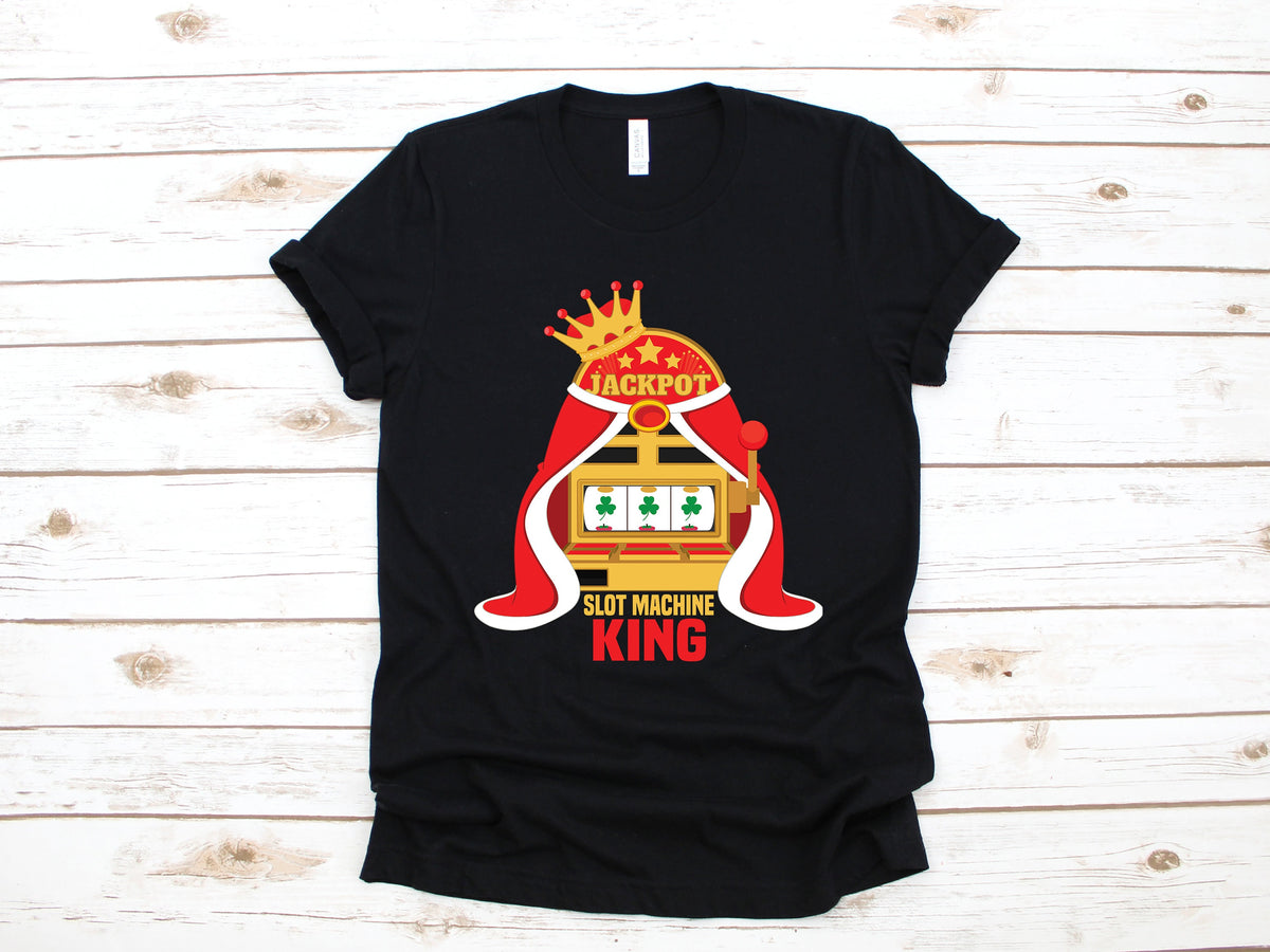 Slot Machine King TShirt Funny Casino Tank Top Gambling Hoodie Gambler Sweatshirt Slots Player Long Sleeve Apparel Gift Hoodie – Warm & Stylish · High-Quality Print