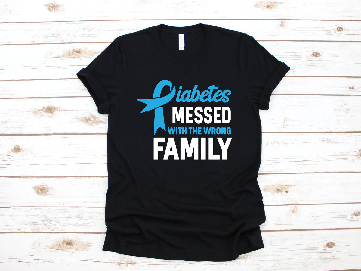 Diabetes Messed With The Wrong Family Shirt Diabetes Awareness TShirt Women39s Shirt Long Sleeve Sweatshirt Diabetic Hoodie Tank Top Hoodie – Aesthetic Look · Top Pick For Any Outfit